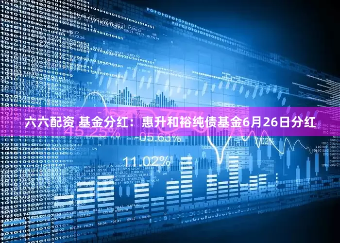 六六配资 基金分红：惠升和裕纯债基金6月26日分红